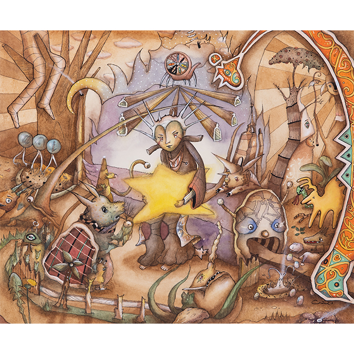 燧石を打って、星を作った