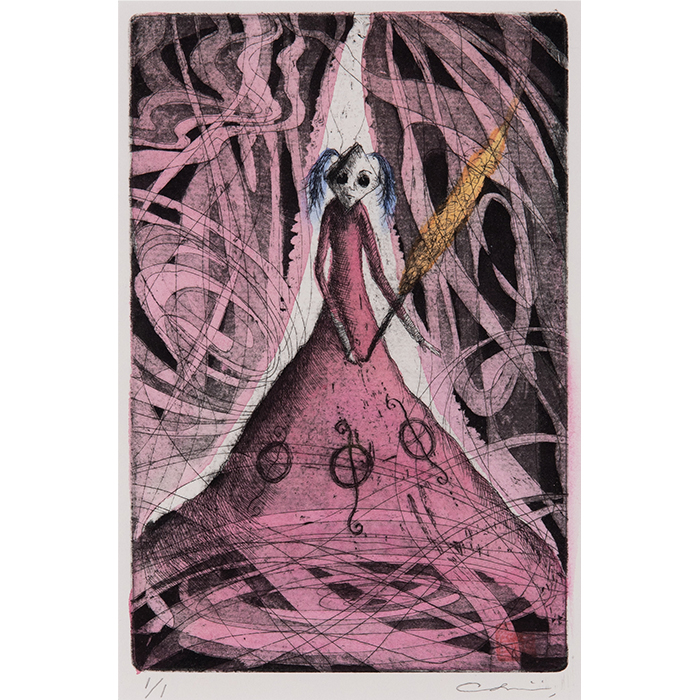 Smoking Girl in the Woods