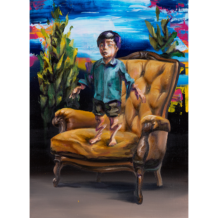 92. Boy and Sofa Chair